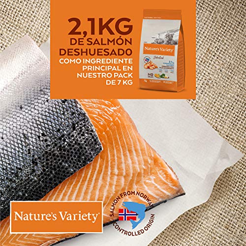 Nature's Variety Selected - Pienso para gatos adultos con salmón noruego sin espinas 7 Kg