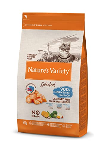 Nature's Variety Selected - Pienso para gatos esterilizados con salmón noruego sin espinas 3 Kg