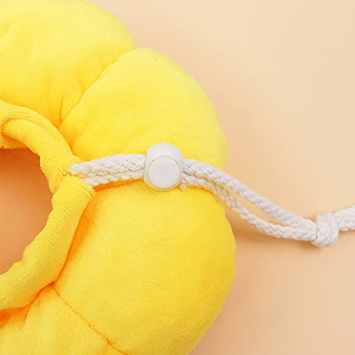 NC Collar Protector para Mascotas,DBAILY 2pcs Suave Collar Isabelino Gato Perro Amarillo Vistoso Collar de Recuperación para Mascotas para Curar heridas después de la Cirugía de Mascotas（M）