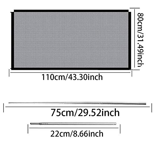 N/C Mascotas Dog Cat Fences,Puerta mágica para Mascotas,Puerta de Perro para escaleras,Barrera de Seguridad para escaleras, Barrera de Barrera para Mascotas, Perros, Gatos (110 * 80cm)