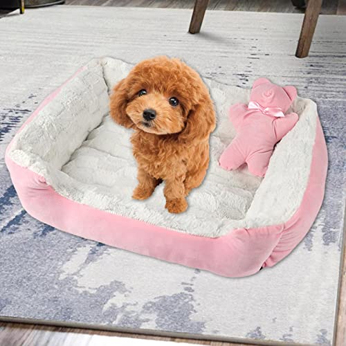 NC NC Camas para Perros tranquilas para Perros pequeños, medianos y Grandes, Cama para Dormir Profundo para Mascotas, Perros, Gatos, pequeños y Grandes, Rosado