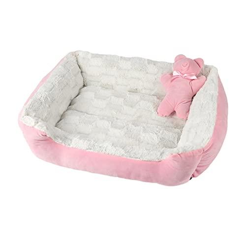 NC NC Camas para Perros tranquilas para Perros pequeños, medianos y Grandes, Cama para Dormir Profundo para Mascotas, Perros, Gatos, pequeños y Grandes, Rosado