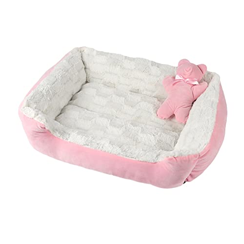 NC NC Camas para Perros tranquilas para Perros pequeños, medianos y Grandes, Cama para Dormir Profundo para Mascotas, Perros, Gatos, pequeños y Grandes, Rosado