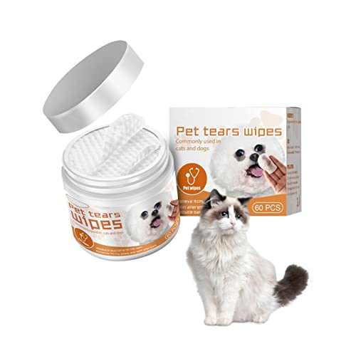 Nedyet Toallitas Multiusos para el Cuidado de Mascotas para Perros y Gatos, con glicerina de Aloe y manzanilla - Almohadillas limpiadoras de Ojos de Perro hipoalergénicas, Suaves y Naturales, 60