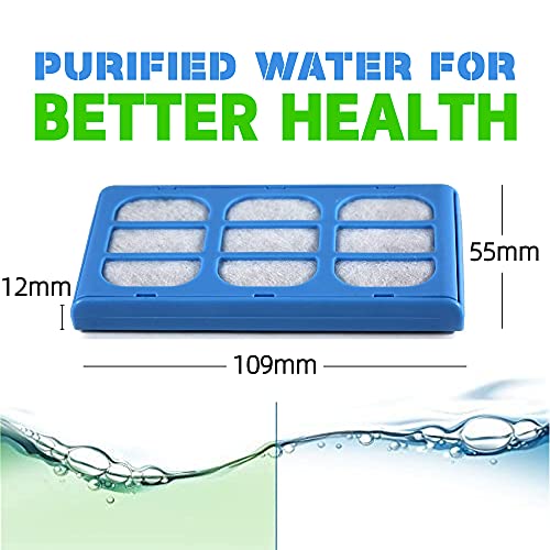 NEOUZA Paquete de 6 cartuchos de filtro de repuesto compatibles con Cat Mate&Dog Mate Pet Fuente de agua para mascotas Kit de limpieza