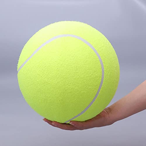 Nephit Juguete para morder para mascotas, 24 cm, pelota de tenis gigante para perros masticar, juguete inflable de tenis, pelota para mascotas