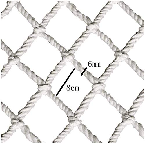 Netting Valla Escaleras Malla Blanco Mascota Perro Gato Anti-escape Neto Obstáculo Curso Entrenamiento Trepar La Red De Carga De La Escalada De La Escalera De La Barandilla(Size:6*8m（20*26ft）)