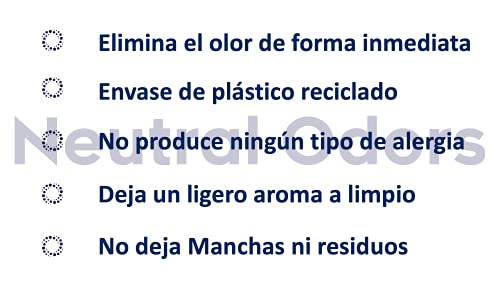 NEUTRAL ODORS - Eliminador de Olores de Mascotas (suelos, alfombras, cajas de arena, etc.) -250ml