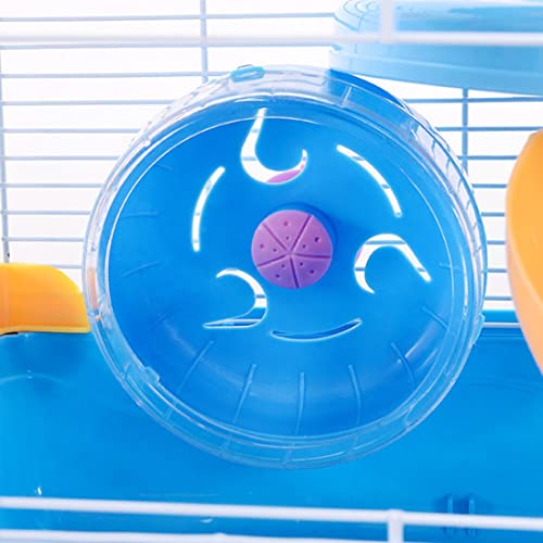 Nevup Jaula para Mascotas Hamster Cottage con tragaluz Transparente Casa de Doble Capa para hámster Golden Hamster Pet Blue