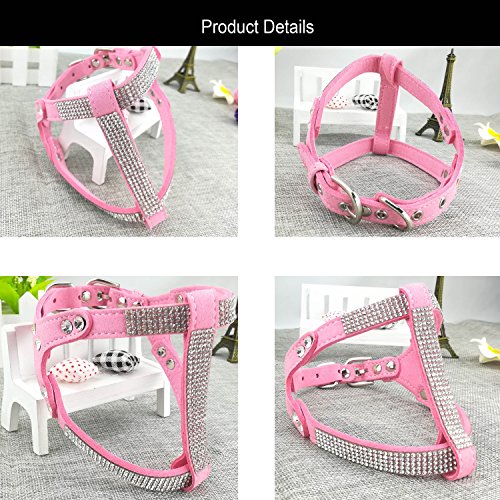 Newtensina Moda Perro arnes con Diamante Bling Linda Perro arnes Cachorros arnes para Perro