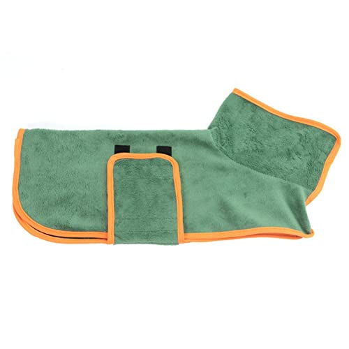 NICERAM Albornoz para Perros Abrigo de Secado Albornoz para Perros de Microfibra Albornoces de baño para Mascotas Súper absorbentes Cuello y Cintura Ajustables Bata Gruesa para Mantener el Calor