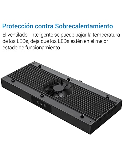 NICREW 150W Luz LED de Acuario Marino, Iluminacion Multiespectrales Marino Regulable para Acuario con Coral, Kit de Suspension Incluido