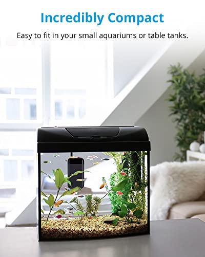 NICREW Calentador Acuario 15W, Calentador Acuario Mini, Calentador Acuario, Calentador Acuario para Peces y Tortugas hasta 10 L