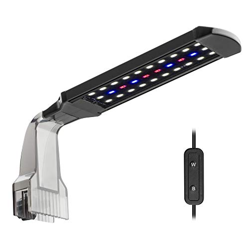 NICREW Luz LED Acuario, LED Acuario de Pinza con Luz Azul, Blanco y Rojo, 30 Leds Lámparas para Acuario, LED Acuario 10W