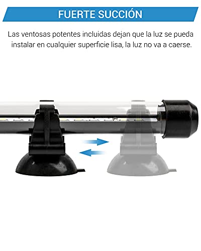 NICREW Luz Sumergible Acuario, Luz LED para Acuario Plantado, Luz Blanca, Roja y Azul con Controlador con Cable, 4W