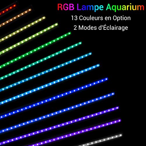 NICREW Luz Sumergible con Remoto Control y LED de Espectro Completo para Acuario, Luz Plantado Subacuática para Tanque con Pez, Lámpara Impermeable para Acuario, 3W