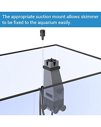 NICREW Skimmer de Superficie de Acuario, Aspirador de Superficie para Película de Aceite y Residuos, 300L / H, Skimmer de Superficie de Acuario de 3W