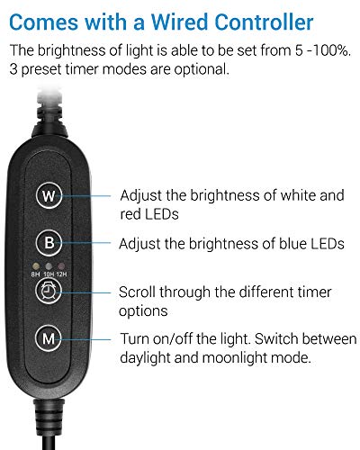 NICREW SlimLED Luz Multiespectral para Acuario, Luz Delgada LED Acuario Plantado, Lámpara para Acuario de Dulce Agua, 43-60 cm, 14W, 920 LM, Temperatura de Color Regulable