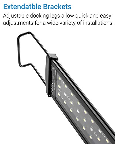 NICREW SlimLED Luz Multiespectral para Acuario, Luz Delgada LED Acuario Plantado, Lámpara para Acuario de Dulce Agua, 43-60 cm, 14W, 920 LM, Temperatura de Color Regulable