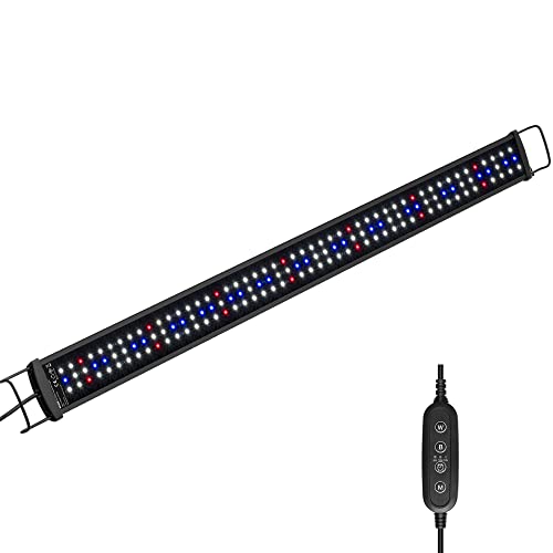 NICREW SlimLED Luz para Acuario Plantado, Luz Delgada LED Acuario Plantado, Lámpara para Acuario de Dulce Agua, 90-110 cm, 25W, 1600 LM, Temperatura de Color Regulable