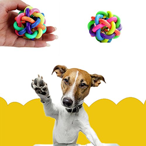 Nikgic Pelota interactiva para Gatos con cascabeles para Perros y Gatos, 1 Unidad