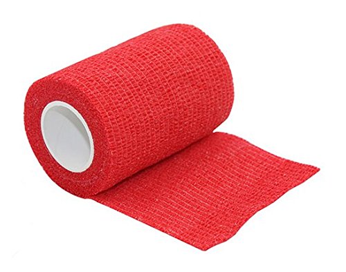 nilo - Vendajes Adhesivos - 12 Rollos de 7,5 cm x 4.5 m, autoadhesivos, Vendaje elástico … (Rojo)