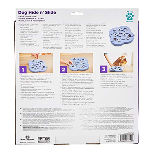 Nina Ottosson por Outward Hound Dog Hide n' Slide - Dispensador interactivo de recompensas - Rompecabezas para perros - Morado