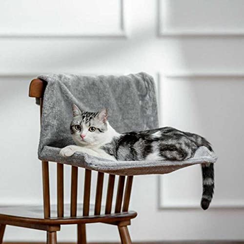 NIQIU Cálido Gato Colgante Hamaca radiador Cama Suave vellón Metal Duradero Hierro Cuna para Mascotas hamacas Gatito Mascotas pequeñas Camas para Dormir-Negro, Australia