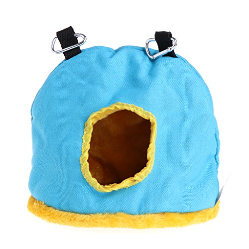 niumanery New Parrot Nest Plush Warm Winter Hammock Pet Bird Hanging Swing Bed Cave 3 Size S