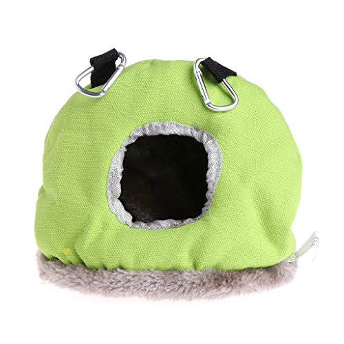 niumanery New Parrot Nest Plush Warm Winter Hammock Pet Bird Hanging Swing Bed Cave 3 Size S