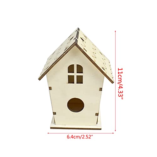 NIVC Alimentador de pájaros, Caja de cría de Nido de pájaros de Madera, Caja de apareamiento de periquitos de casa con Ventana Transparente para Cockatiel Finch Canaries Lovebird Parr