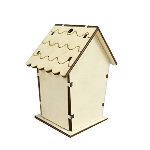 NIVC Alimentador de pájaros, Caja de cría de Nido de pájaros de Madera, Caja de apareamiento de periquitos de casa con Ventana Transparente para Cockatiel Finch Canaries Lovebird Parr