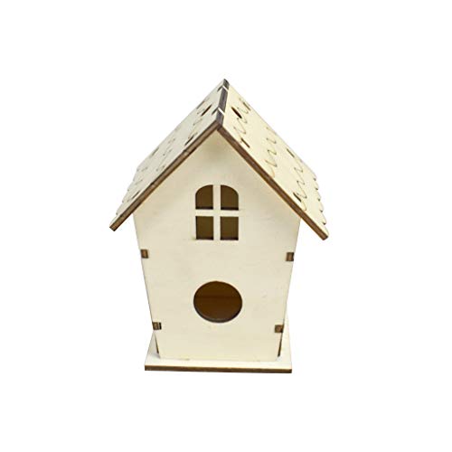 NIVC Alimentador de pájaros, Caja de cría de Nido de pájaros de Madera, Caja de apareamiento de periquitos de casa con Ventana Transparente para Cockatiel Finch Canaries Lovebird Parr