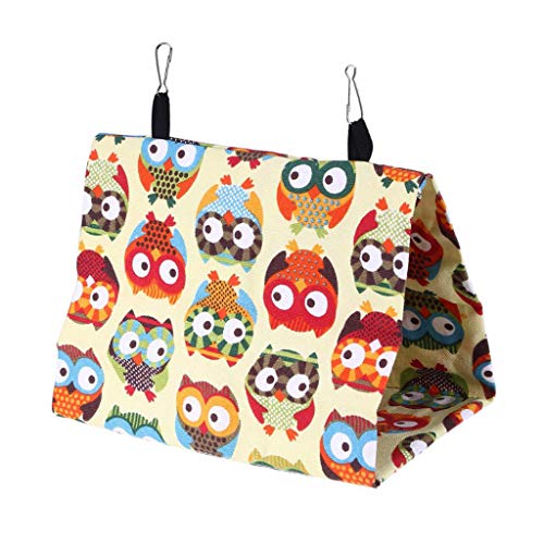 NIVC Tienda de Loros Nido Triangular, Nido de cabaña para acurrucarse con pájaros Grandes Invierno Cálido Pájaros de Peluche Casa Colgante Hideaway Cueva Cama de Juguete para guacamayos africanos