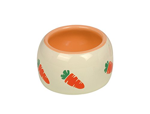 Nobby 73629 cerámica Forro trog Carrot, 125 ml, Beige/Naranja