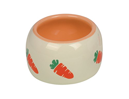 Nobby 73630 cerámica Forro trog Carrot, 250 ml, Beige/Naranja