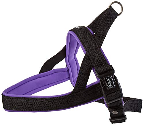 Nobby Norweger Preno - Arnés de malla M-L (L:50 - 64 cm+42 cm; B:25/35 mm), morado