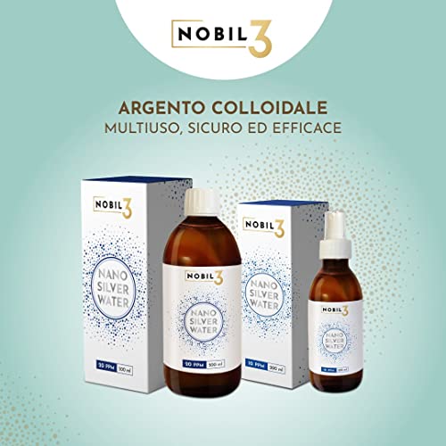 Nobil3 Plata Colloidal 20 ppm 500 ml gotas naturales y puro