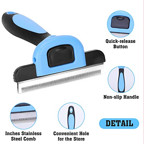 Nobleza Cepillo para Perros y Gatos Cepillo para deshedding Cuidado, Cepillo de Pelo para Largo y Corto, Reduce Eficazmente el Pelo hasta en un 95% para el Pelo de Mascotas Corto, Mediano y Largo