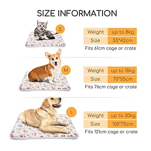 Nobleza Colchonetas para Camas para Perros, Mascotas Lavables a Mano y Lavables a Máquina Manta para Perros, Mantas Cálidas De para Gatos y Perros para Camas De Perros, Sofás 100 × 75 cm