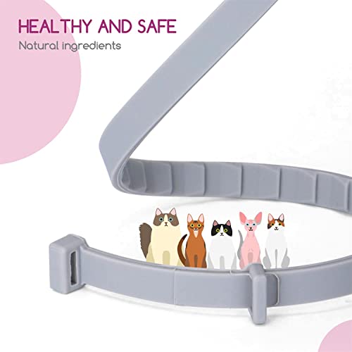 Nobleza Collar antipulgas y garrapatas para Gatos,contra Pulgas,Garrapatas y Mosquitos,Tamaño Ajustable e Impermeable,Aceites Esenciales Naturales,8 Meses de Protección(36CM)