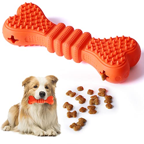 Nobleza Juguetes para Morder Perros, Dispensador de Aperitivos Interactivo Perros, Huesos de Juguete para Perros y Mascotas, Fun para Masticar Jugar Entrenamiento, Caucho Natural 15x5.4x3.3cm