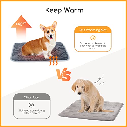 Nobleza Manta Autocalentable Perro, Almohadilla Térmica para Gatos & Perros, Lavable Esterilla Cálida para Mascotas, Gato Cama Plegable Antideslizante Self Heating Pad, S 40x50cm