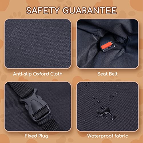 Nobleza - Protector de Tapicería para Perros, Cubierta Asiento Universal Ipermeable Antideslizante para Mascotas, Funda Coche para Mayoría de los Coches (Tamaño Universal), Negro 140 × 110 cm