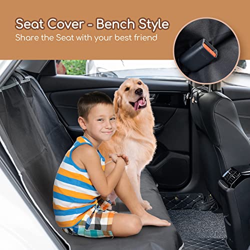 Nobleza - Protector de Tapicería para Perros, Cubierta Asiento Universal Ipermeable Antideslizante para Mascotas, Funda Coche para Mayoría de los Coches (Tamaño Universal), Negro 140 × 110 cm