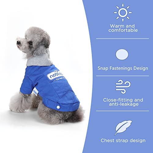 Nobleza Sudadera con Capucha Cálido para Perros Pequeños,Perro Gato Ropa de Invierno Cachorro Abrigo Chaqueta,Azul