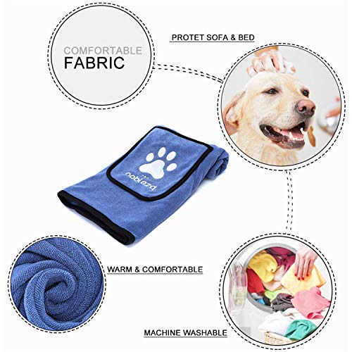 Nobleza - Toalla para Perros Toallas Baño para Mascotas 106 * 66cm Grande Toalla del Mascotas Microfibra para Secar Mascotas