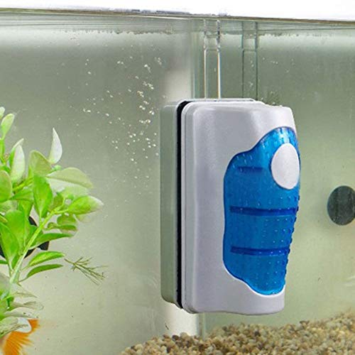 Nueva magnética Peces de Acuario Tanque Flotante cepillos Limpia la Ventana de Cristal Algas raspador de Cepillo más Limpio de plástico Accesorios Herramienta Esponja (Color : Style 1)