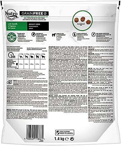 NUTRO Grain Free Adulto Cordero Razas Medianas 1,4 kg