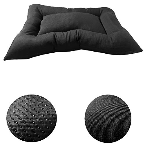 Oceano Cama para Perros,Cojin para Perros,Colchon para Perros Lavable y Suave (Large, Negro)